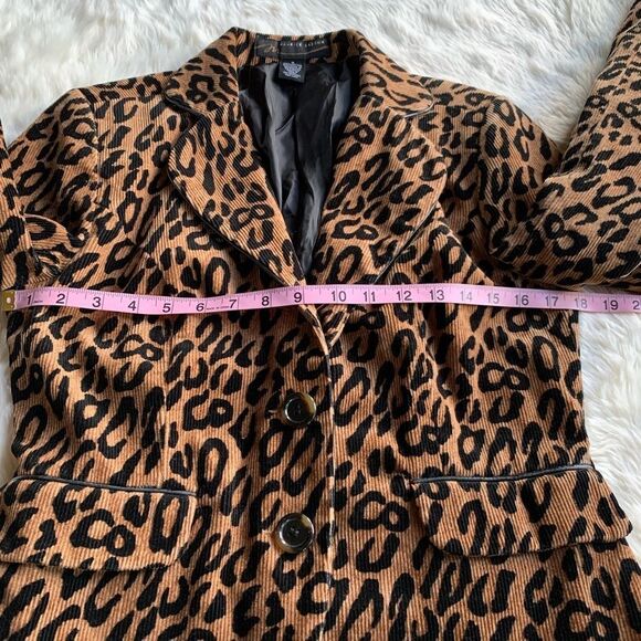 MAURICE Sassoon Corduroy‎ Animal Print Apparel Jacket - Picture 5 of 13
